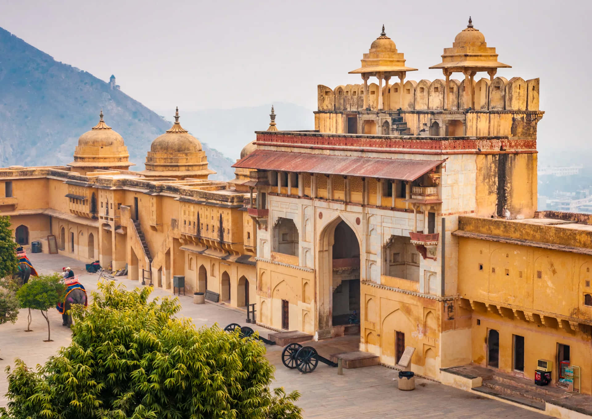 Aerial Photo Of Amer Fort Wallpaper