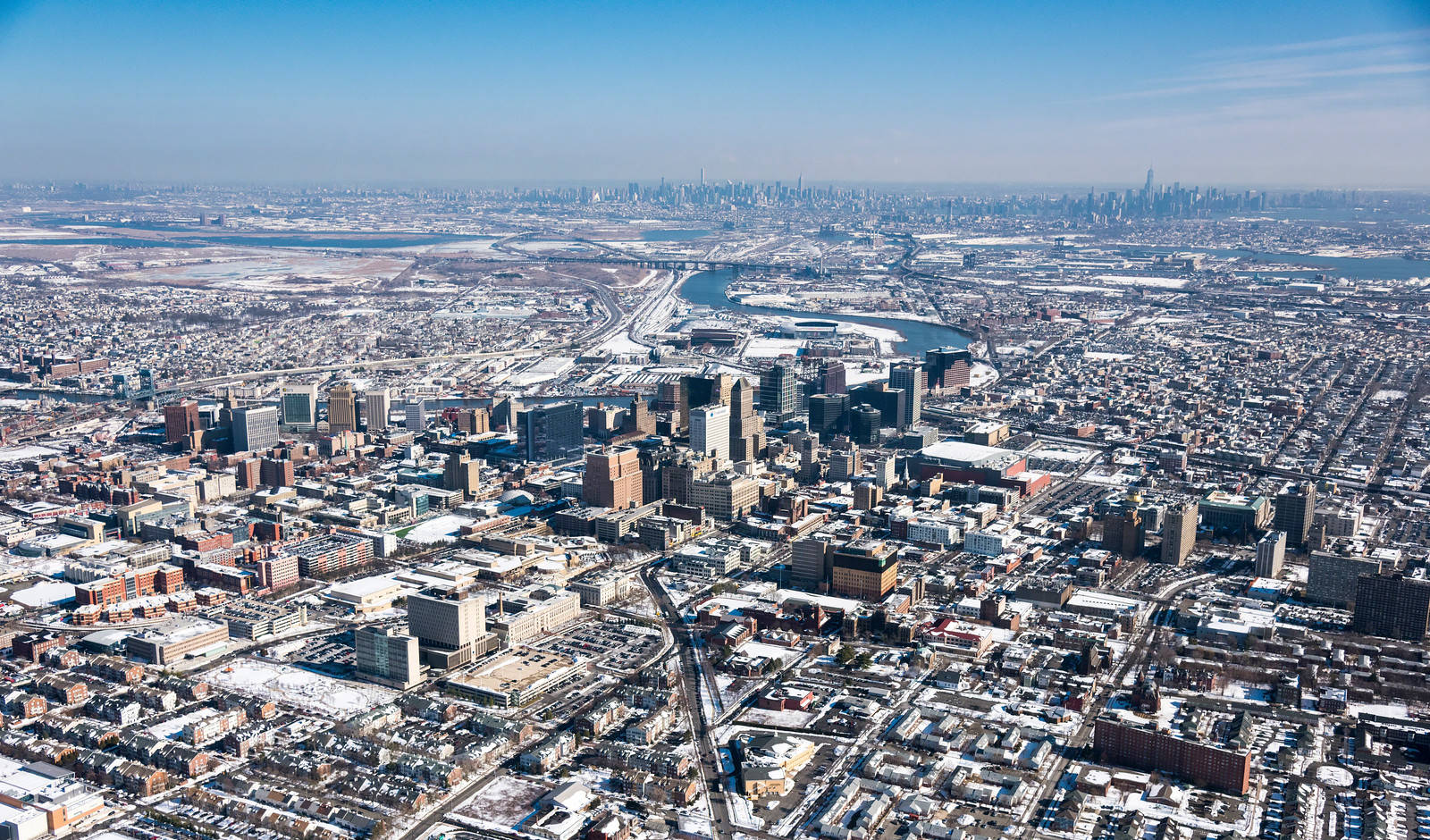 Aerial Photo Of Newark New Jersey Wallpaper