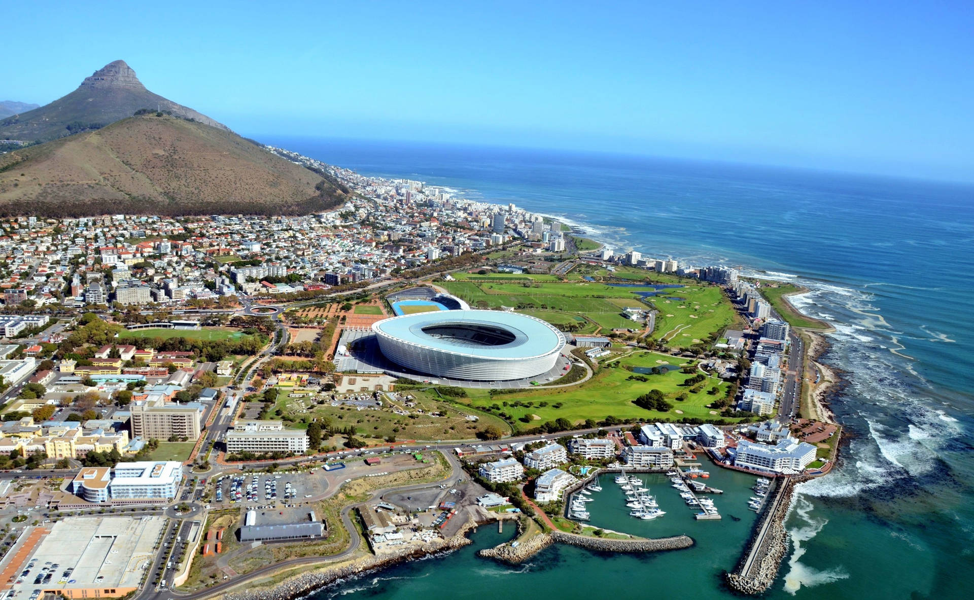 Luftfotografering Cape Town Wallpaper