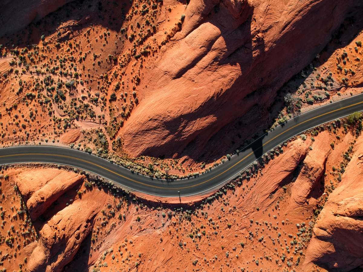 Road In The Sandstone Aerial Picture