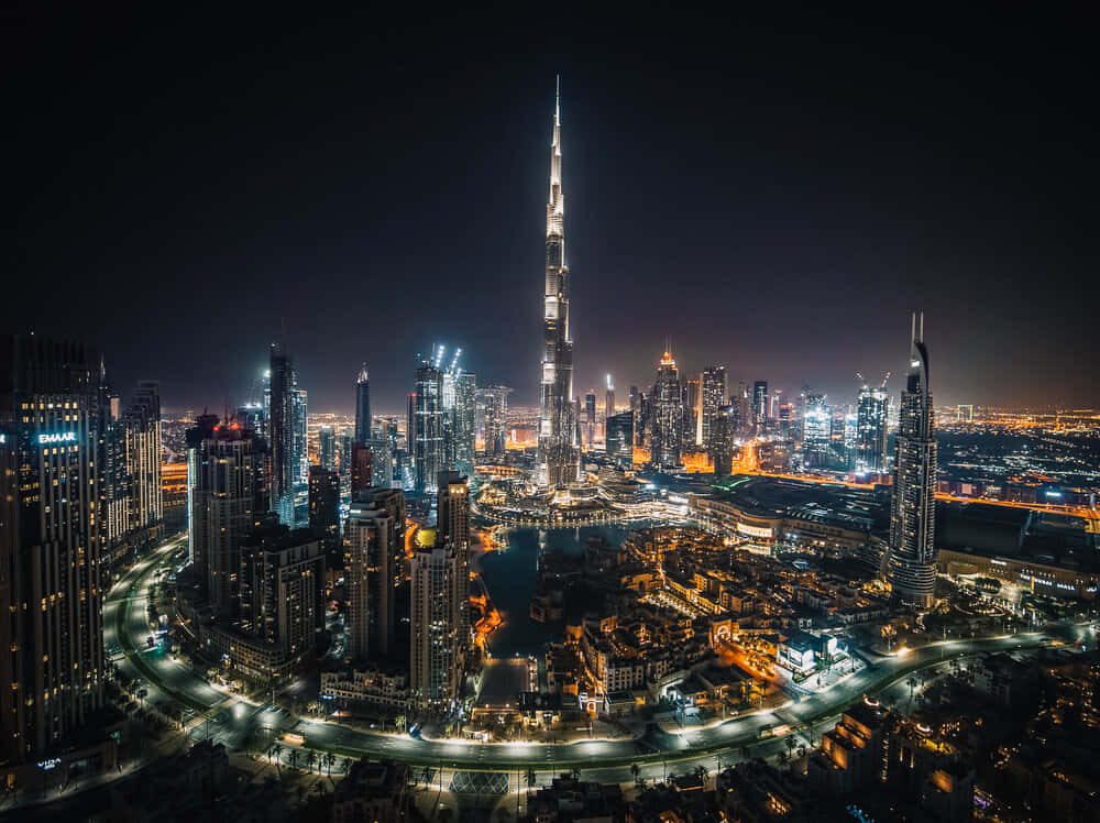 Burj Khalifa luftfoto – Indtast detaljer i dette 32-bit HD-skrivebordsbaggrund fra Dubai.