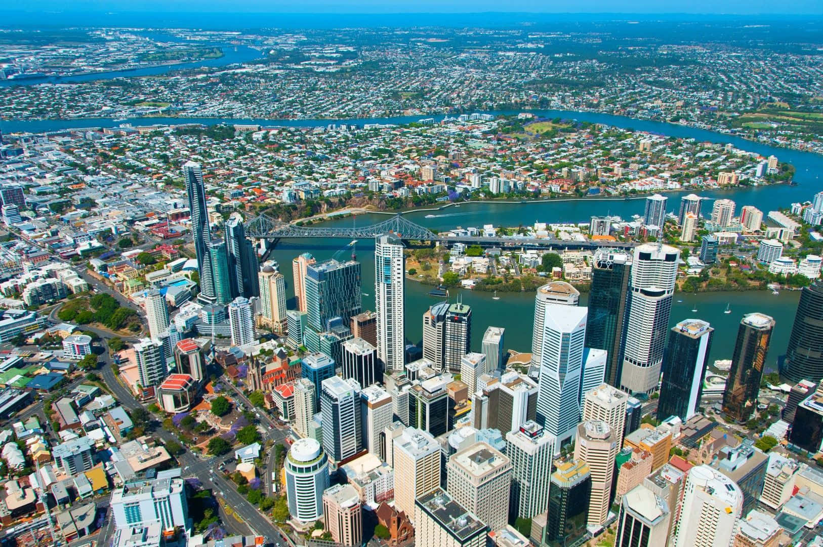 Brisbanestad - Flygbild