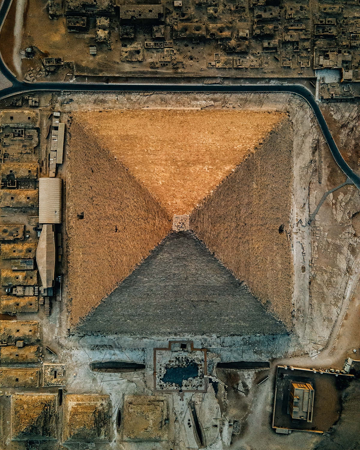Dasgroße Pyramiden Von Gizeh Luftbild