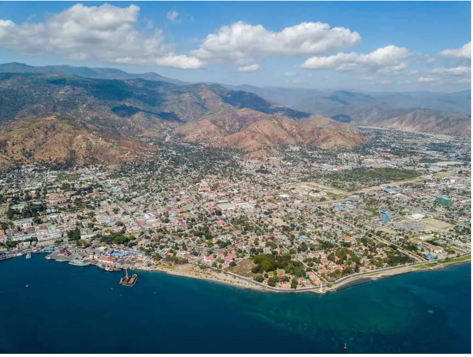 Aerial Shot Of Dili Timor Leste Wallpaper