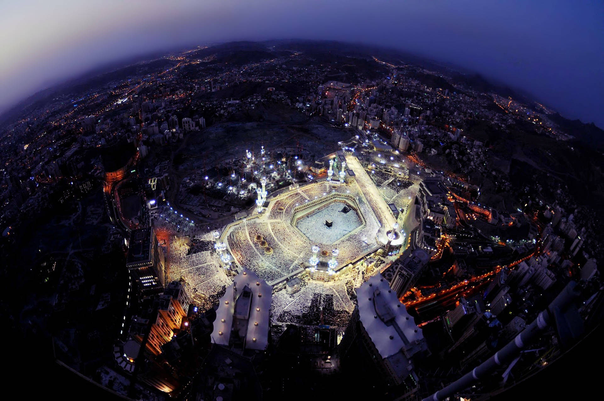 Aerial Shot Of Makkah Hd 4k Background