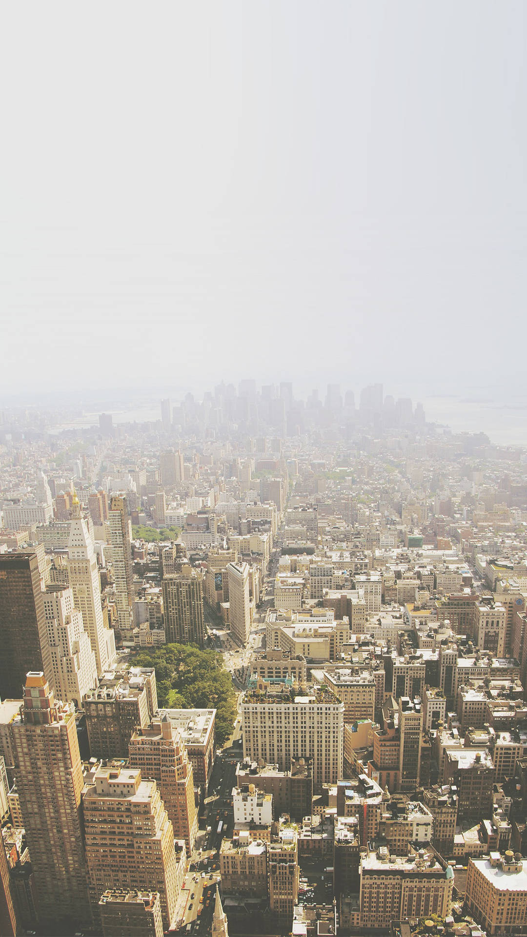 Luftaufnahmeder Skyline Von New York City Als Hintergrundbild Für Smartphones Wallpaper