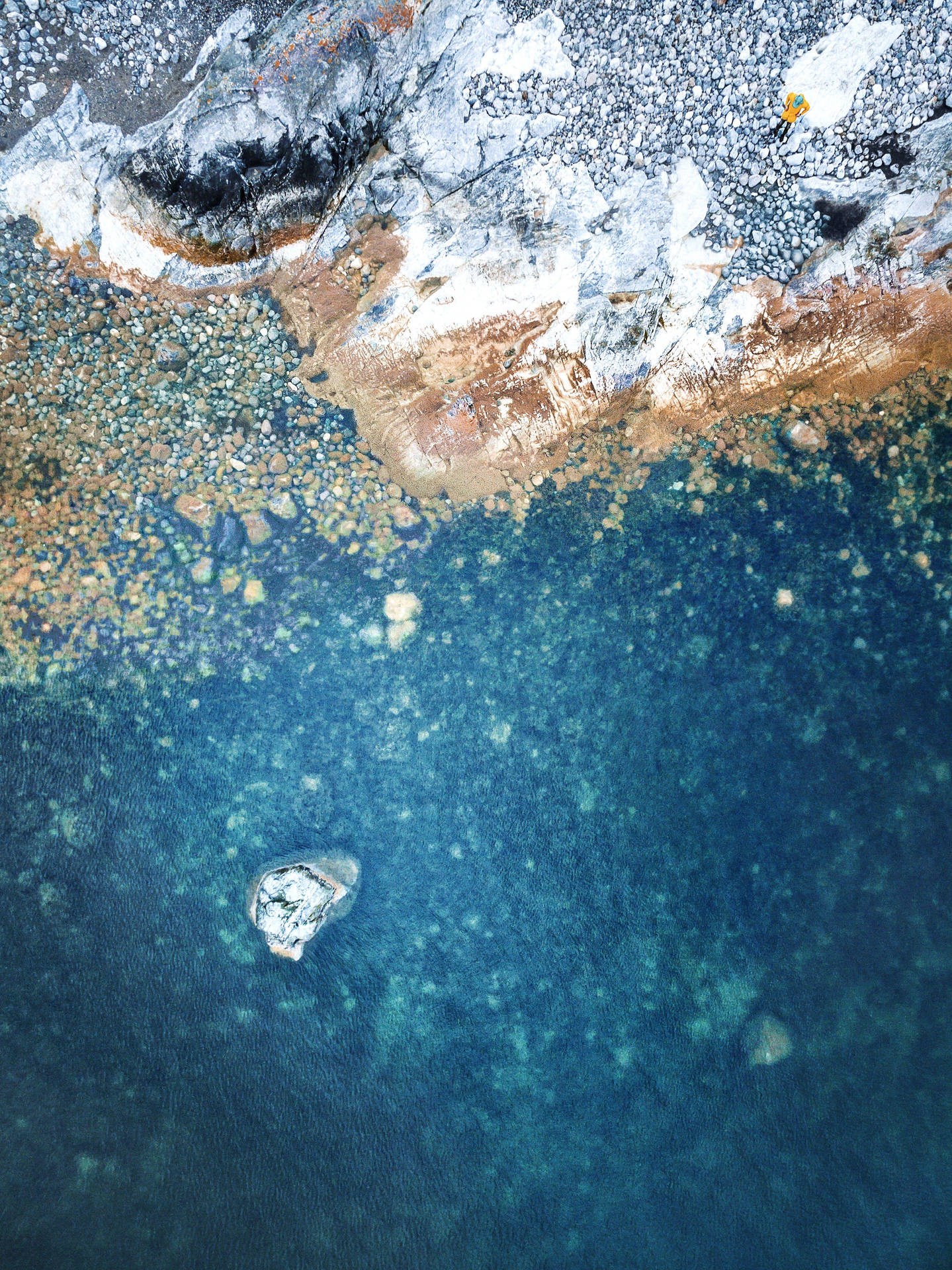 Aerial Shot Of Ocean Near A Cliff Ios 12