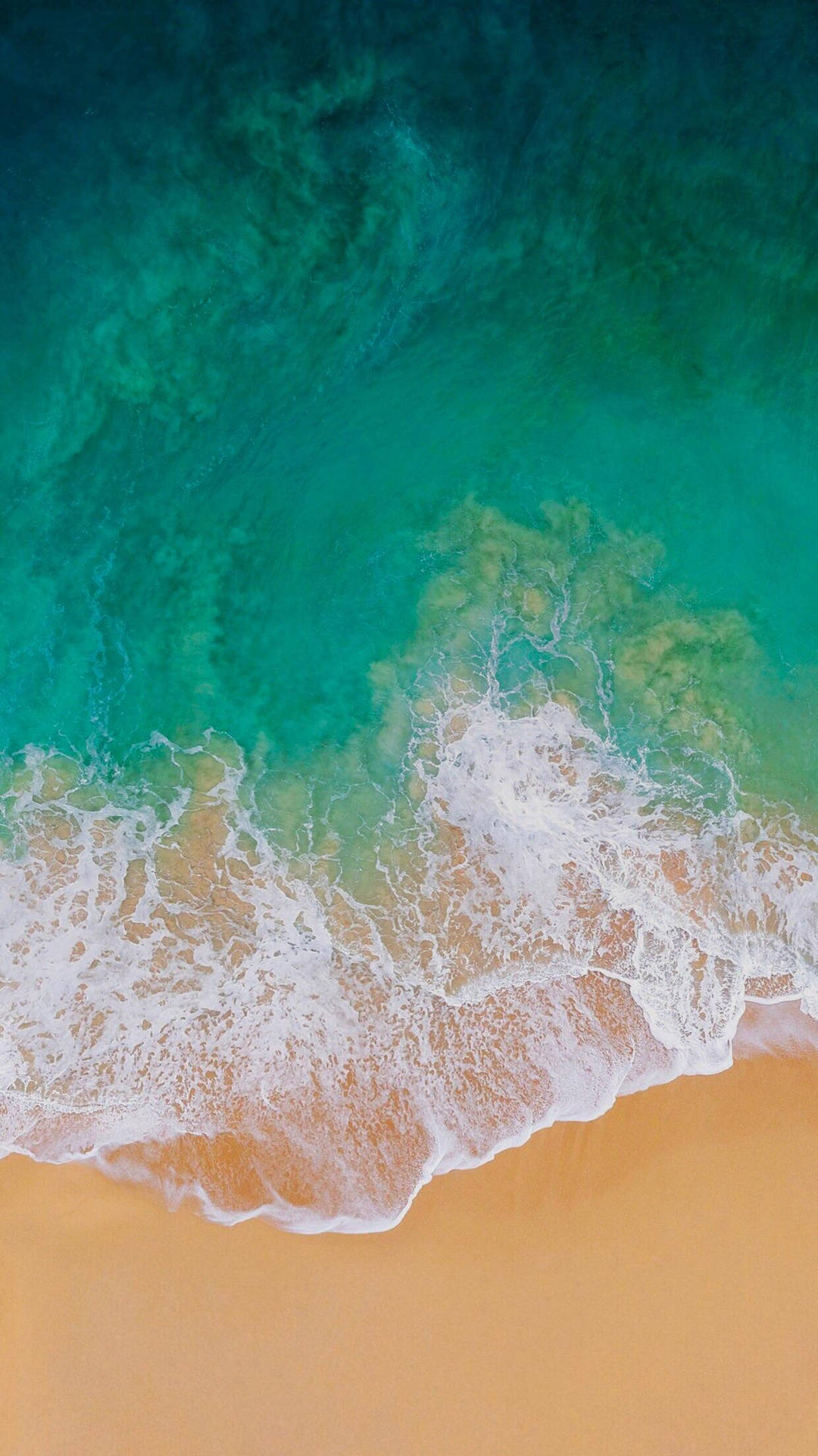 Skud I Luften Af Ocean Bølger iOS 7 Skrivebords Tapet Wallpaper