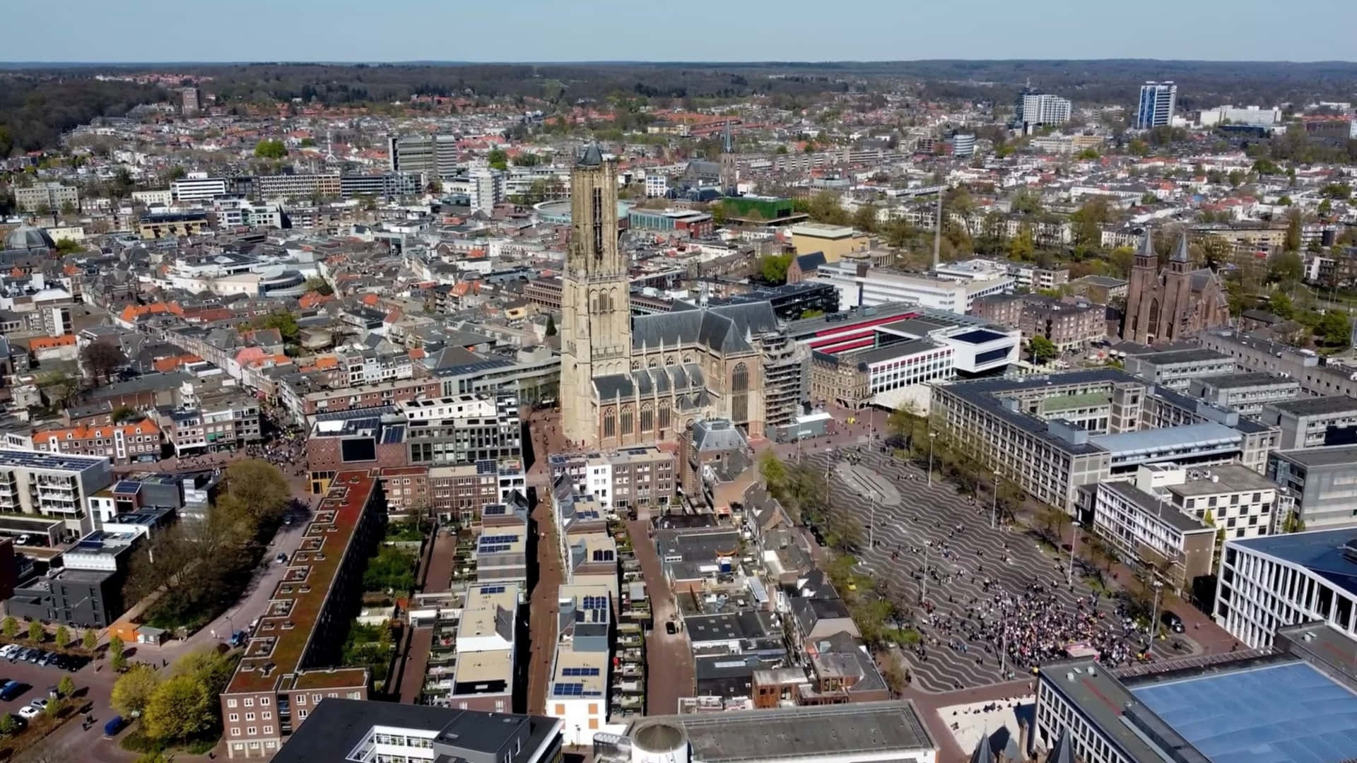 Aerial View Arnhem Cityscape Wallpaper