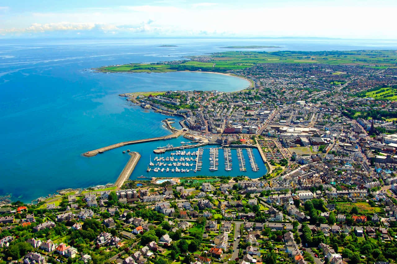 Aerial View Bangor Northern Ireland Wallpaper