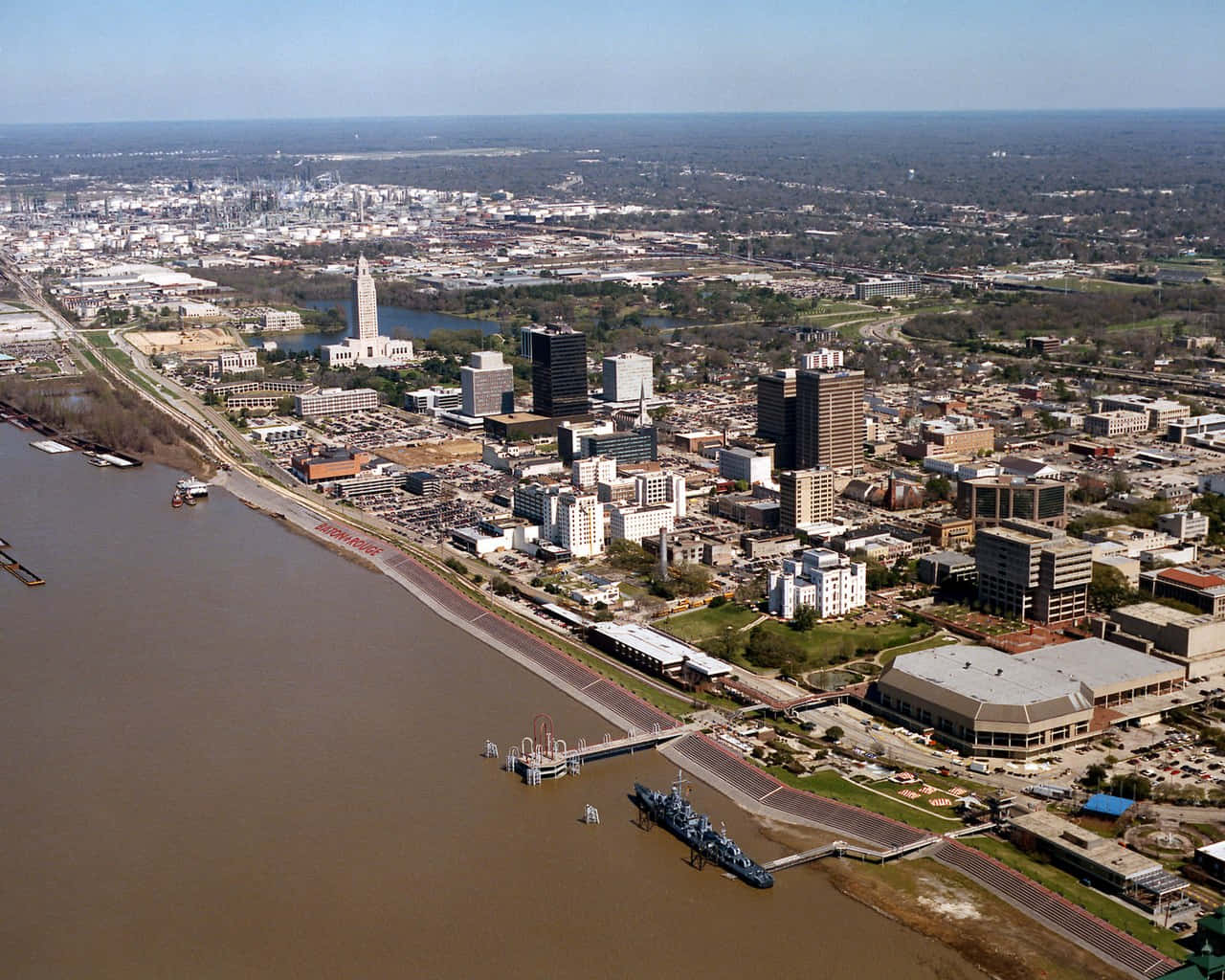 Aerial View Baton Rouge Louisiana Wallpaper