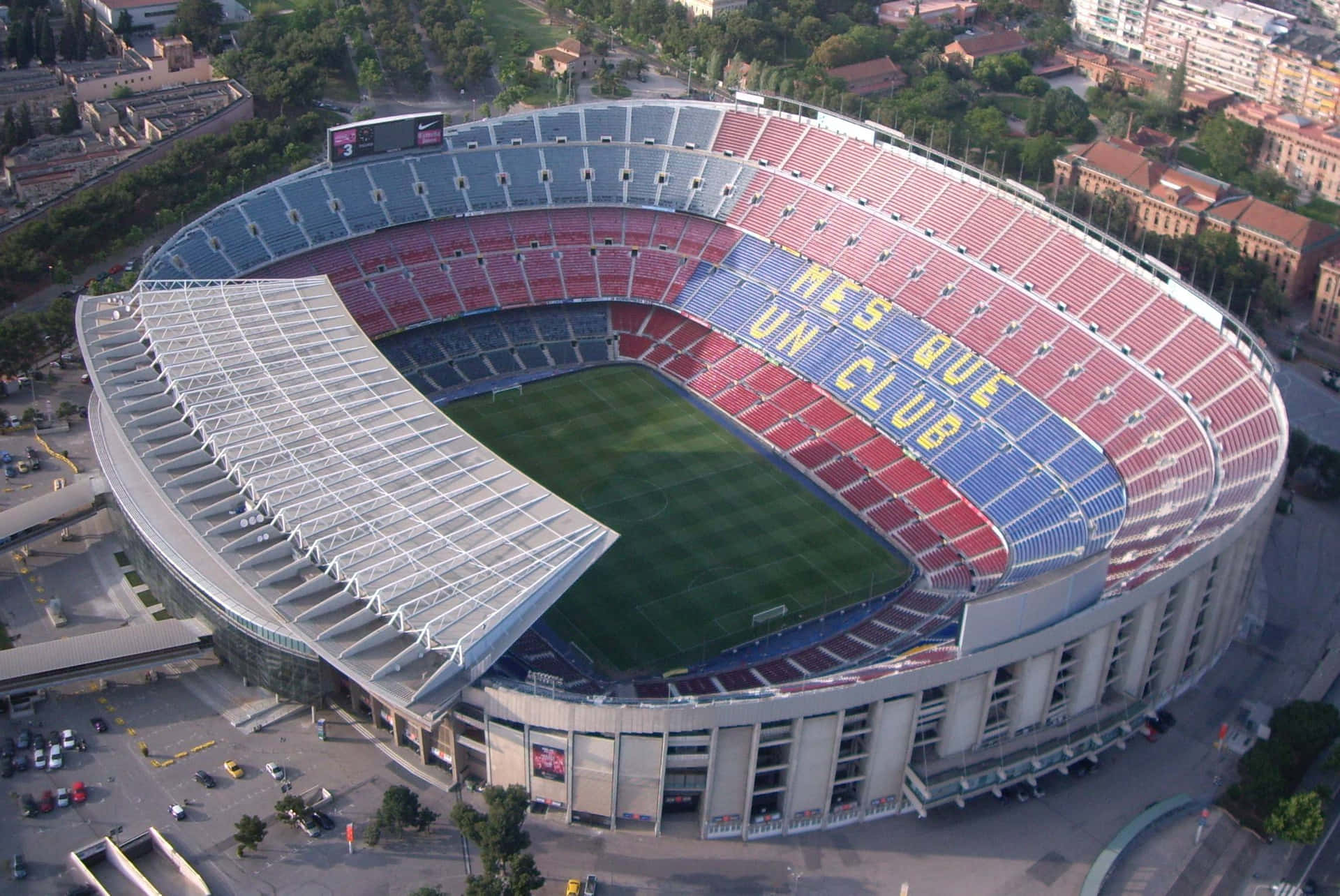 Aerial_ View_ Camp_ Nou_ Stadium_ Barcelona Wallpaper