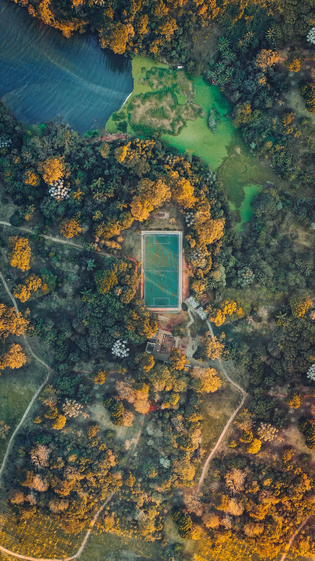 Aerial View Football Field