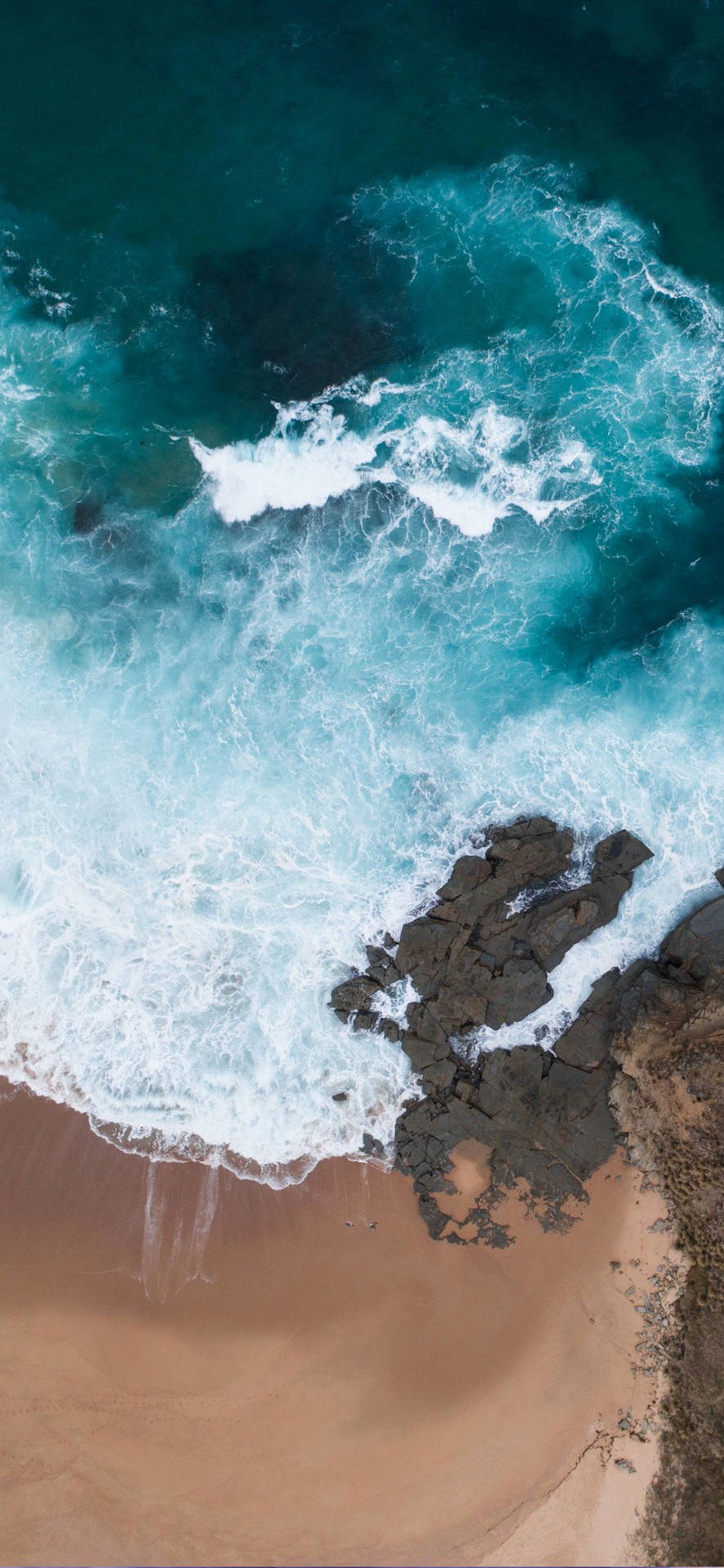 Aerial View iPhone XS Ocean Wallpaper