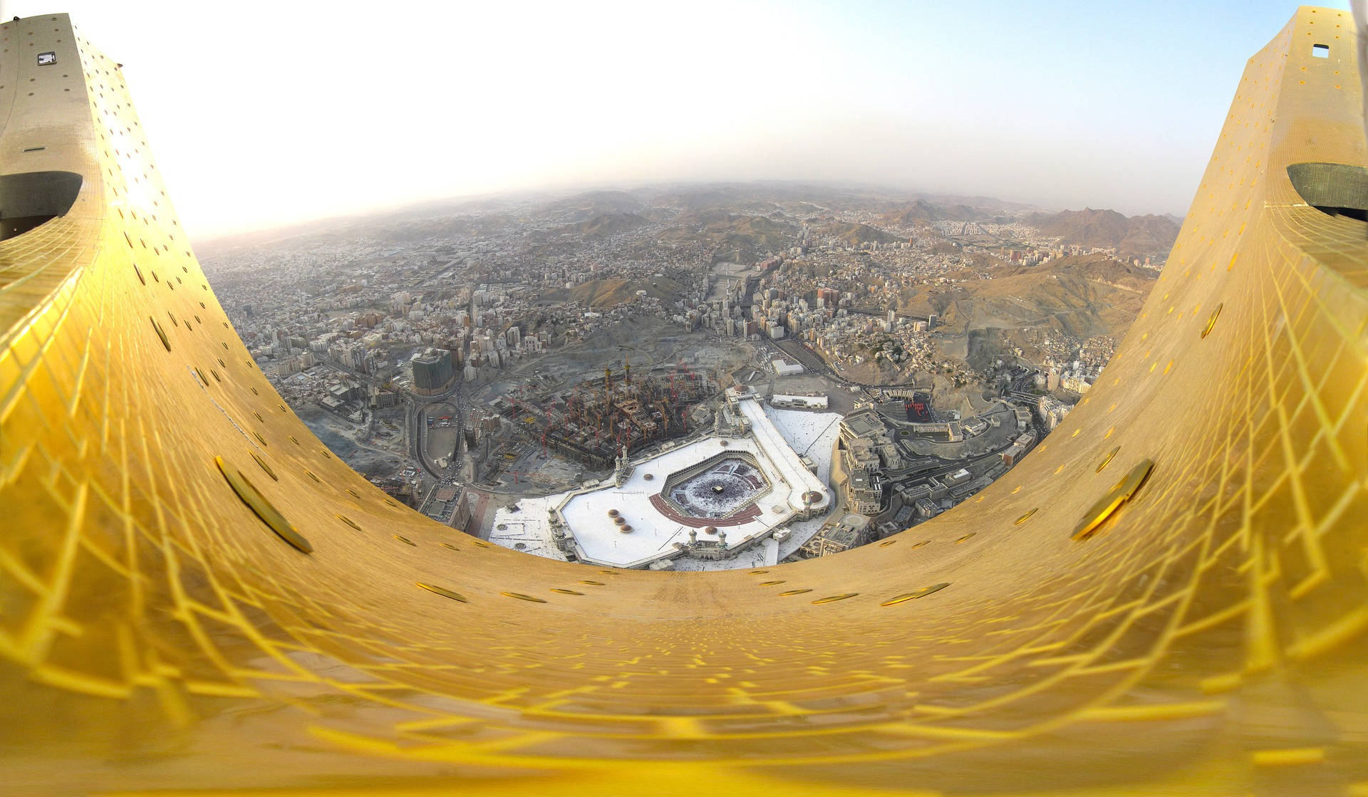 Aerial View Makkah Madina City Landscape