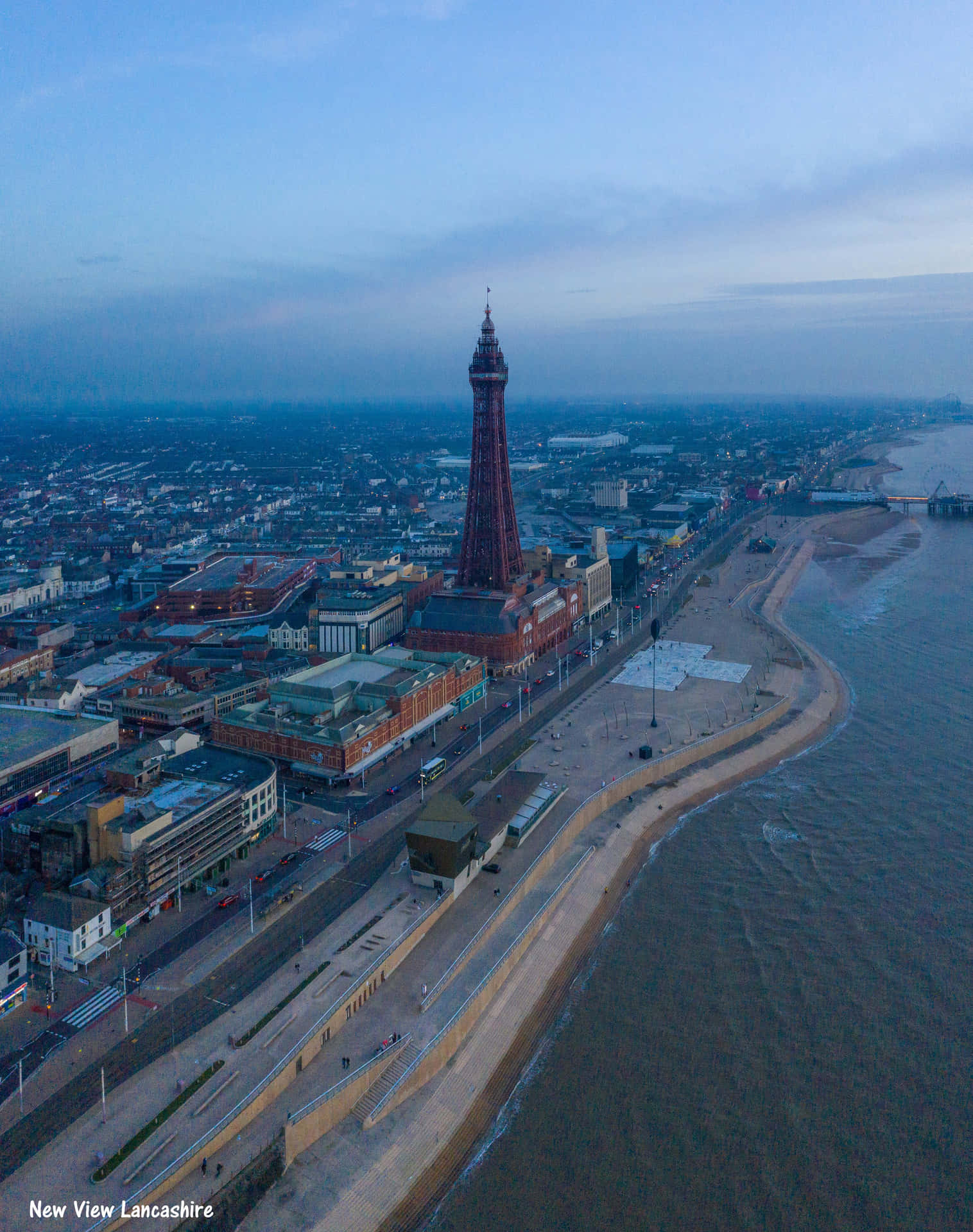 Aerial View Of Blackpool Tower Wallpaper
