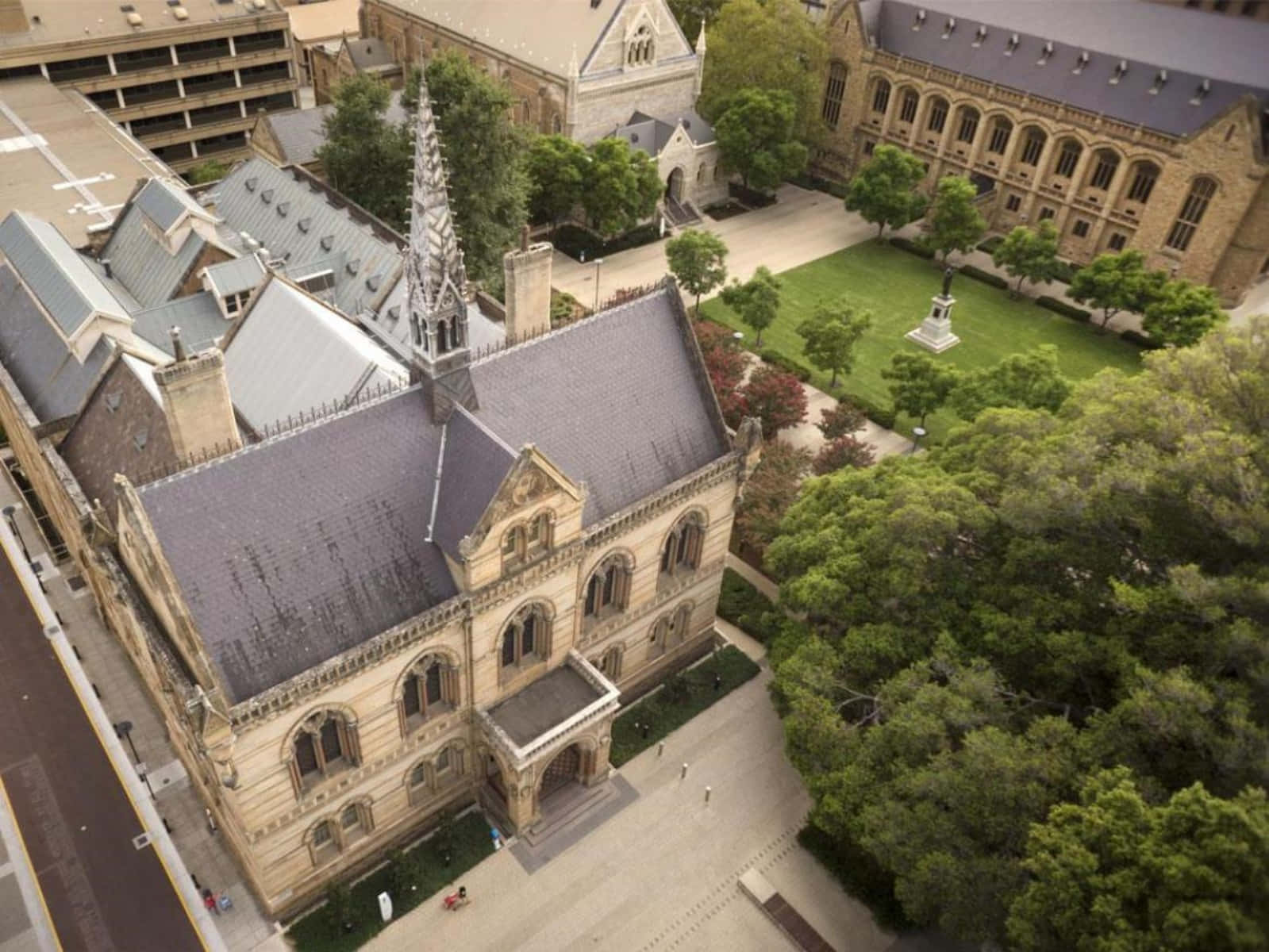 Vue Aérienne D'un Bâtiment Historique Terrasse Nord Adelaide Fond d'écran