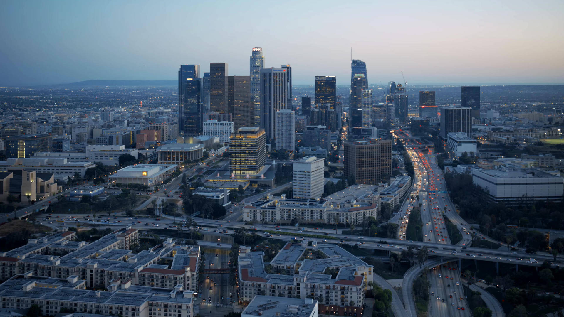Luftaufnahmevon Los Angeles In 4k-auflösung Wallpaper