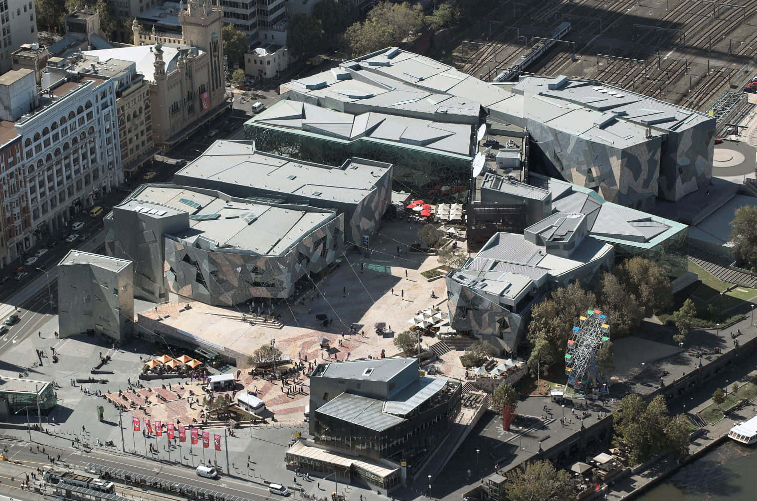 Aerial_ View_of_ Melbourne_ Federation_ Square Wallpaper