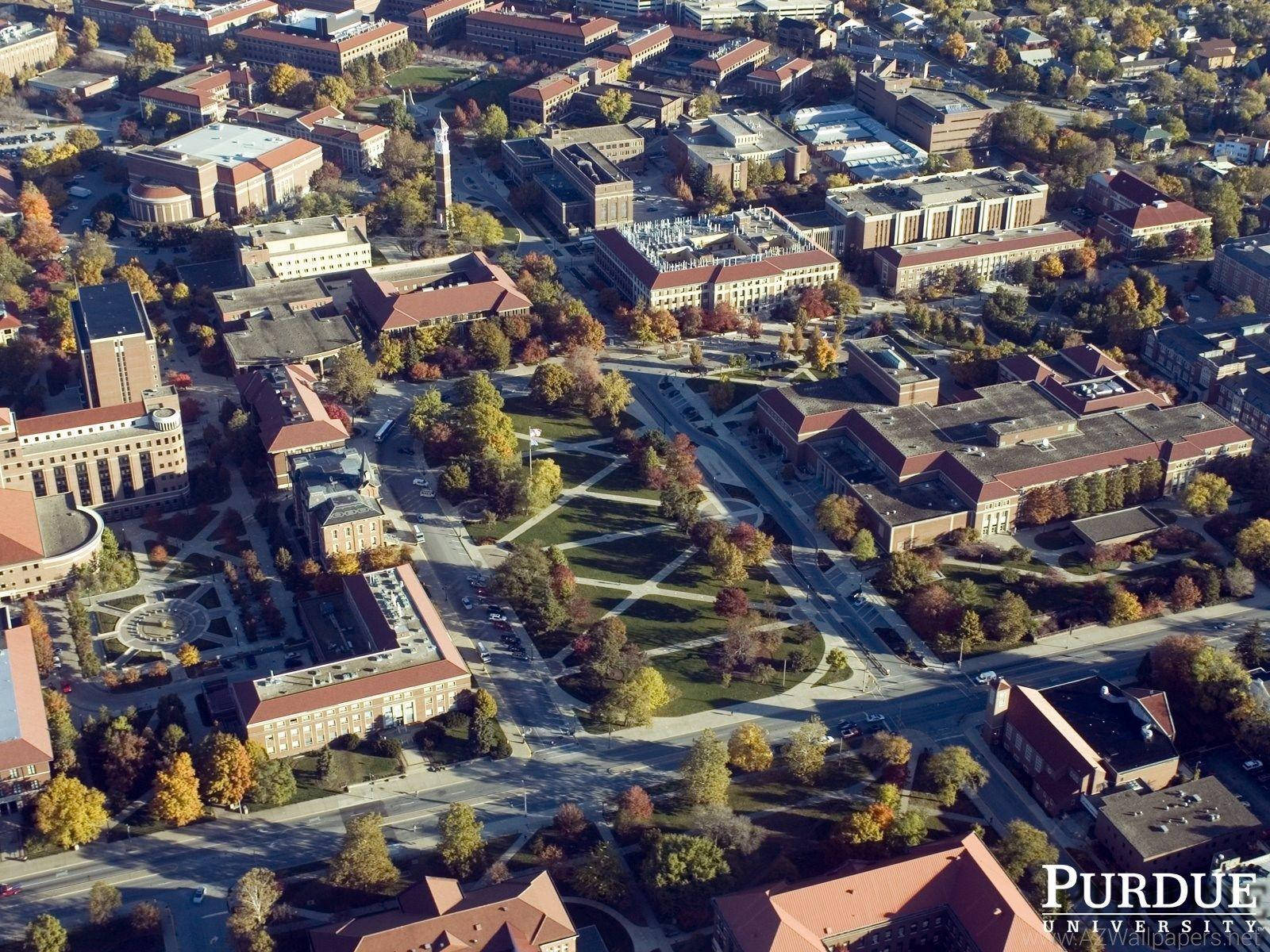 Aerial View Of Purdue University Wallpaper