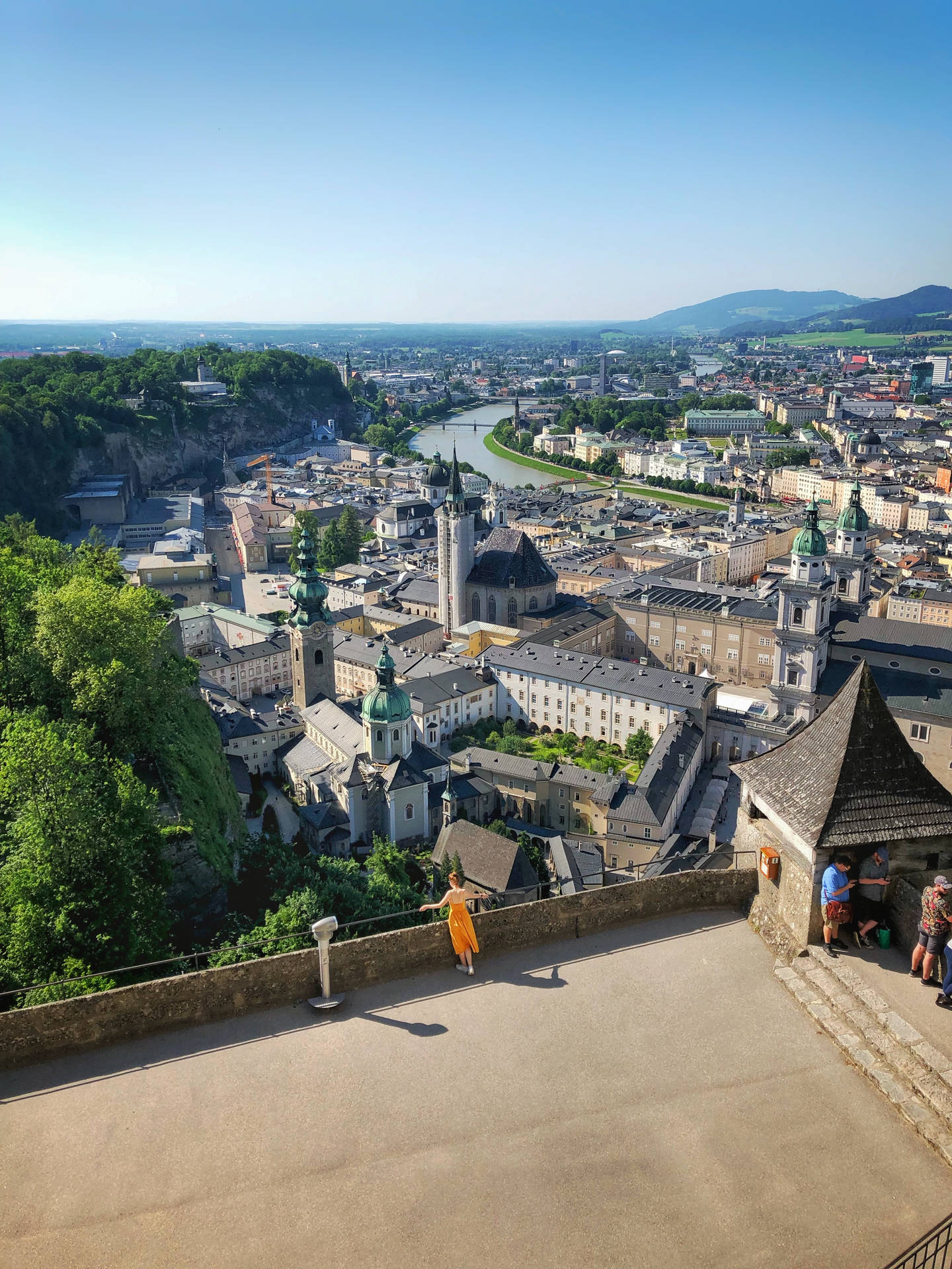 Aerial View Of Salzburg Austria Wallpaper