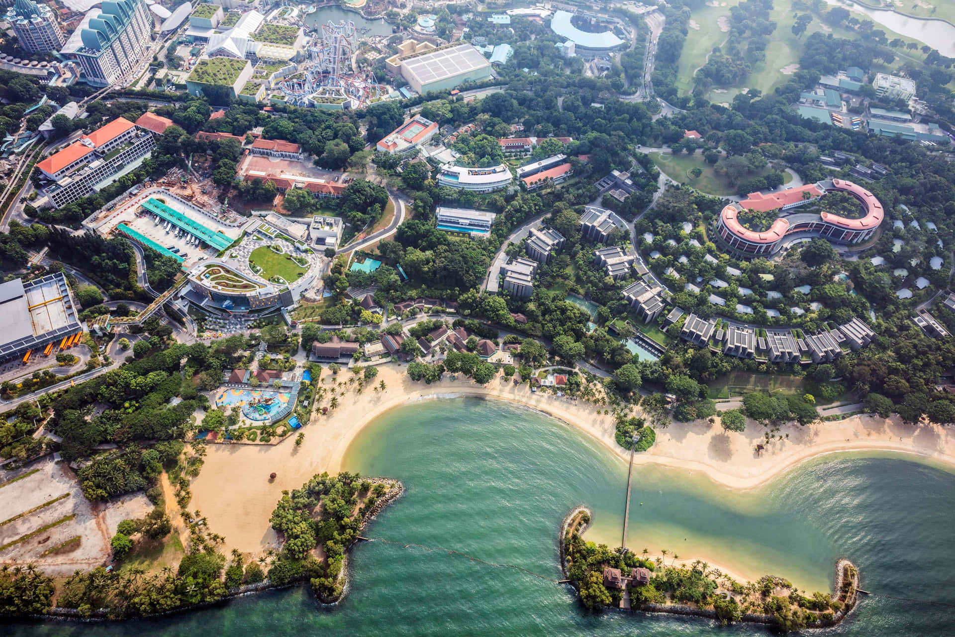 Aerial_ View_of_ Sentosa_ Island_ Resorts Wallpaper