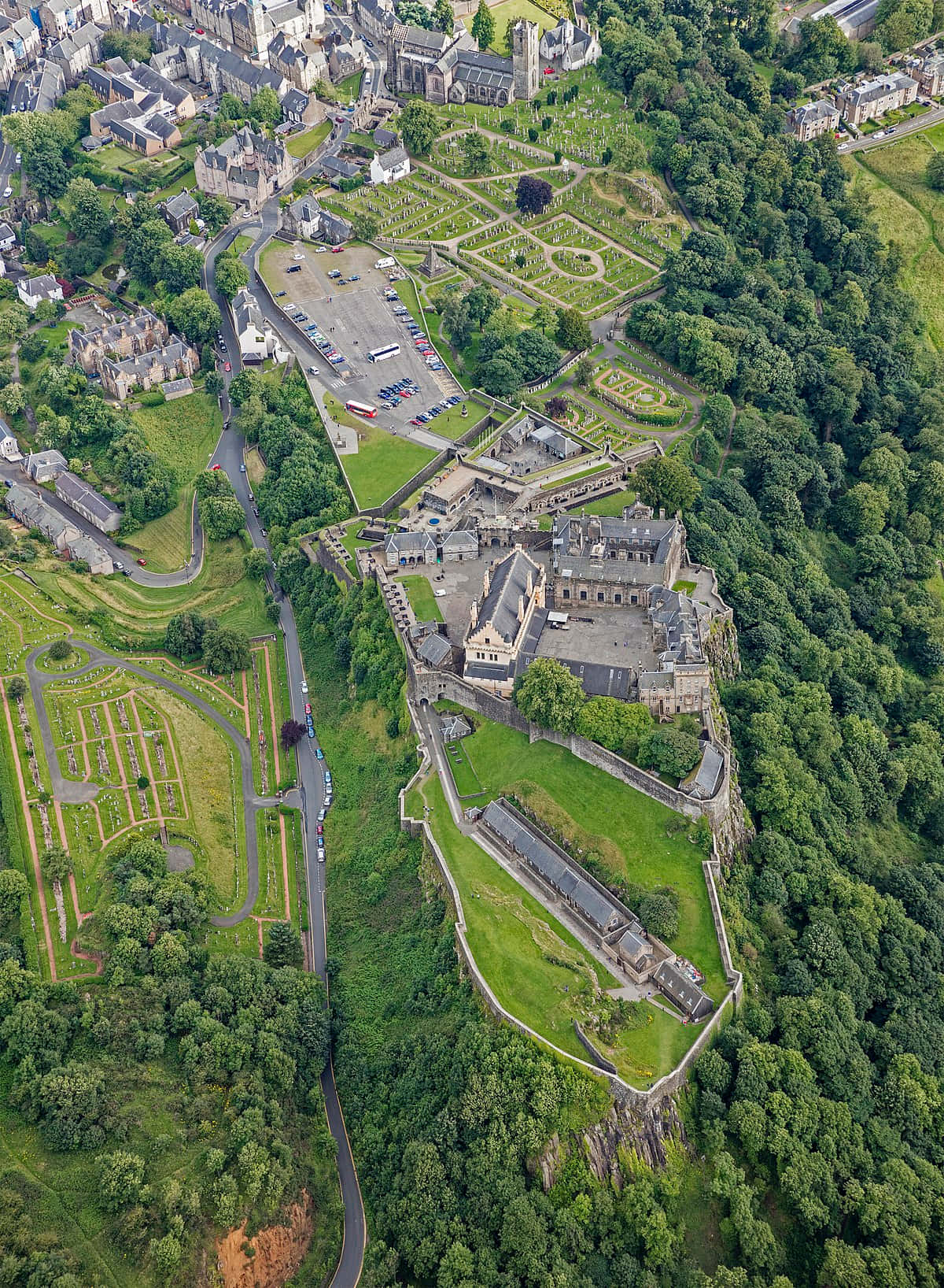 Aerial View Of Sterling Castle Wallpaper