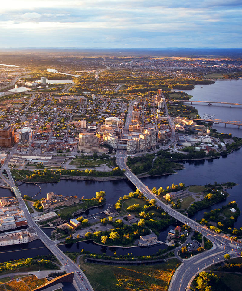 Aerial View Of The Entire Ottawa City Wallpaper