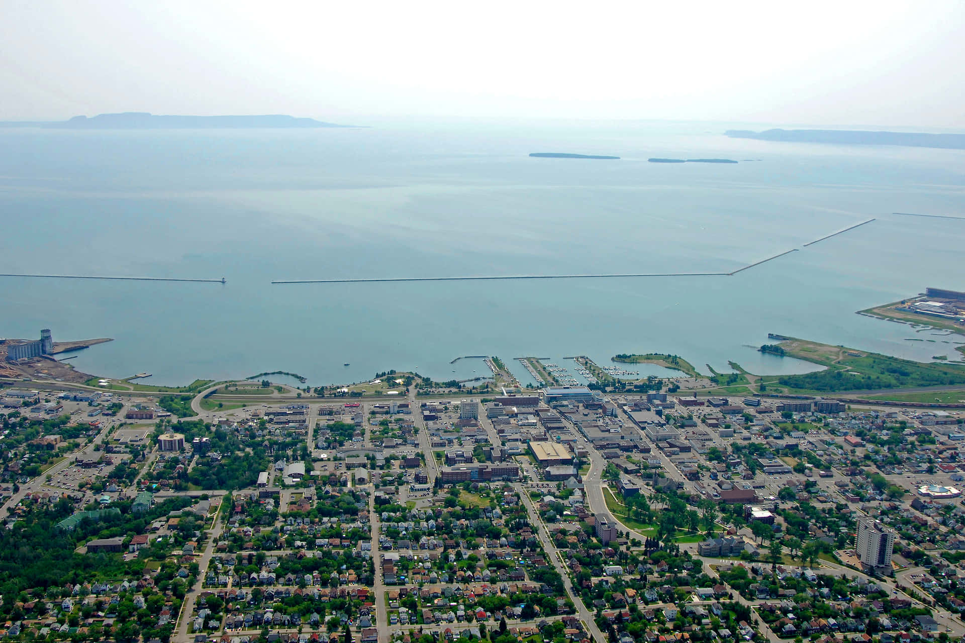 Aerial_ View_of_ Thunder_ Bay_ Ontario Wallpaper