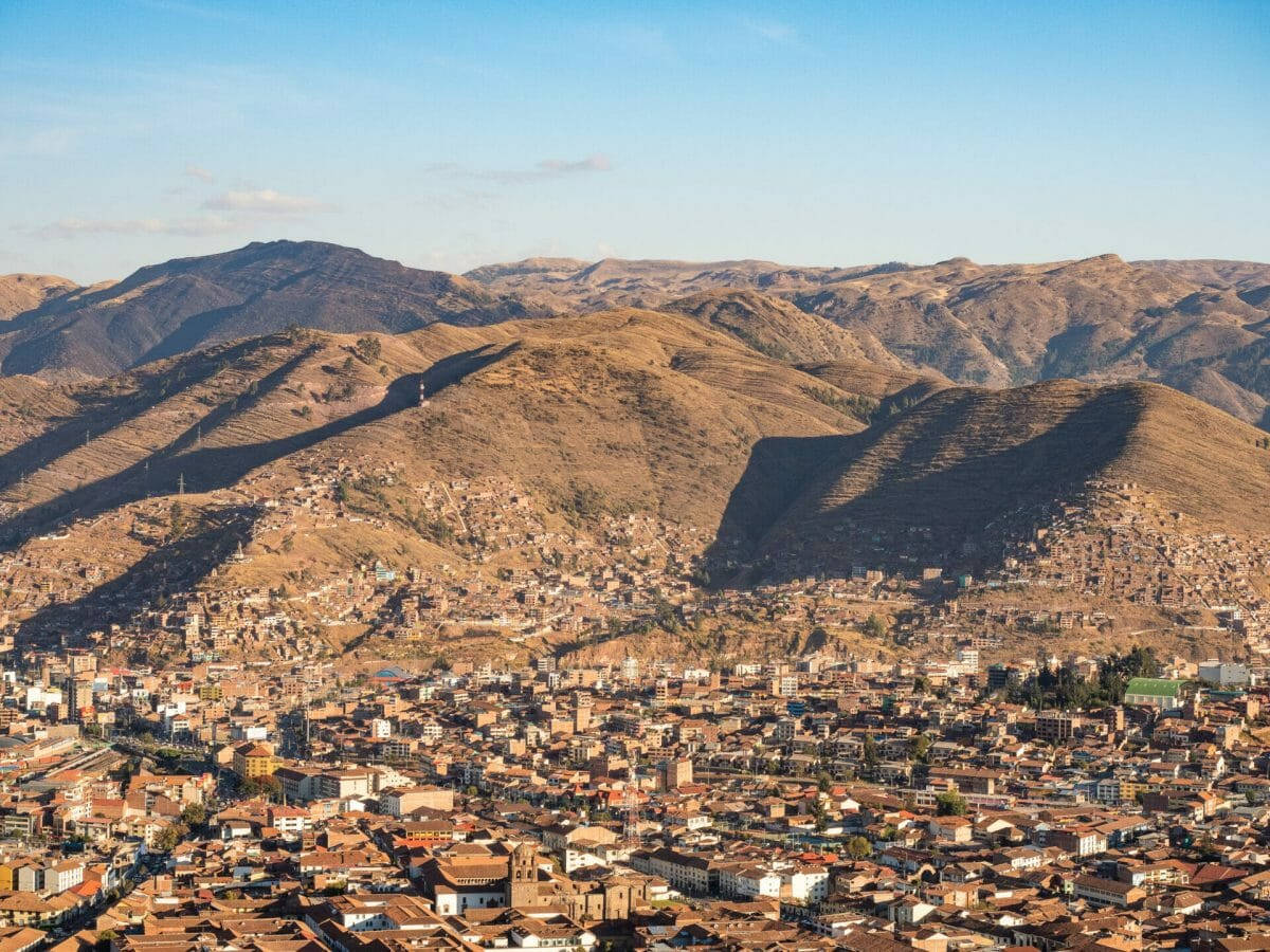 Aerial View Of Wanakawri Cusco Peru Wallpaper