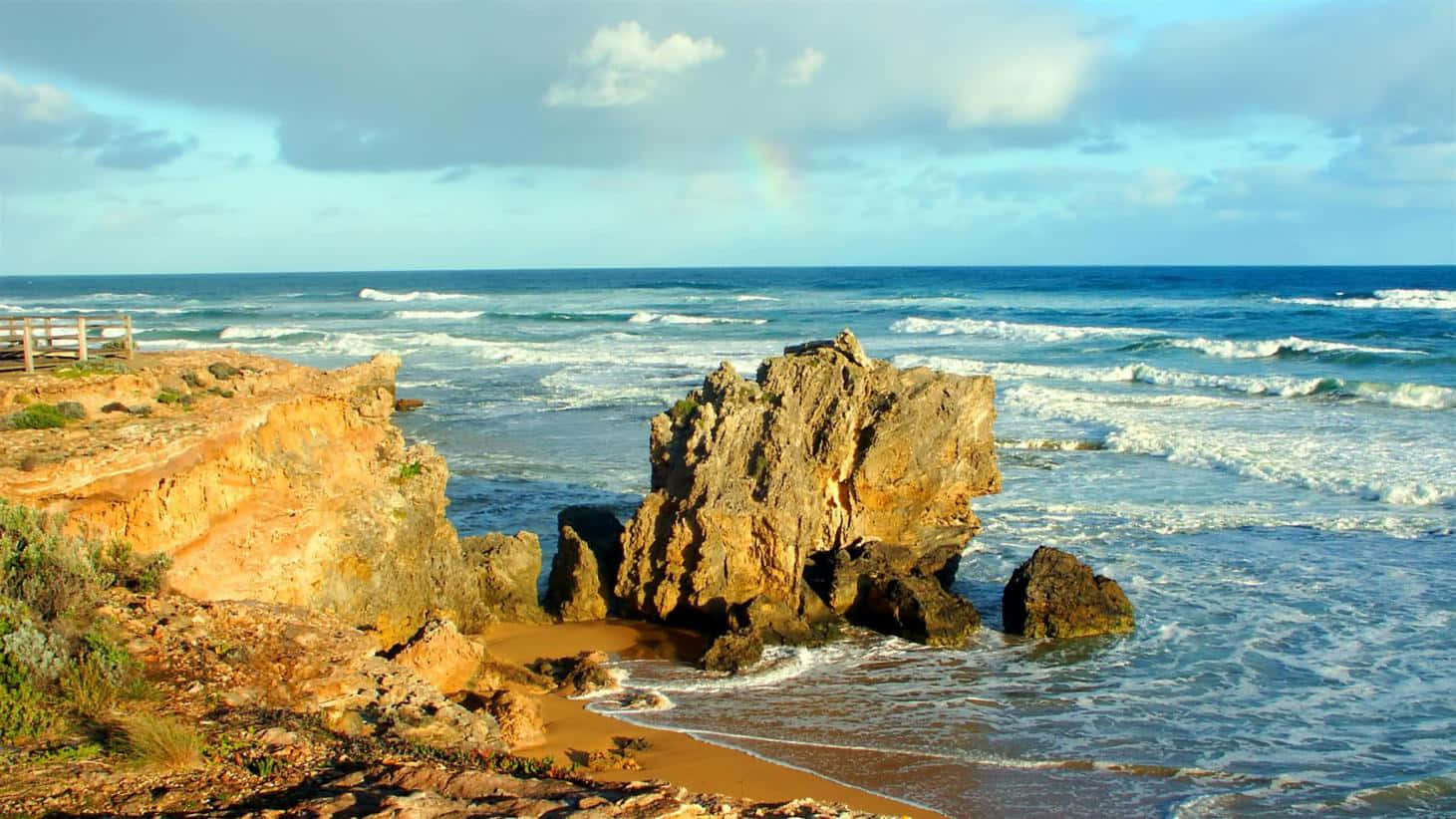 Aerial View Of Warrnambool Coastal City Wallpaper