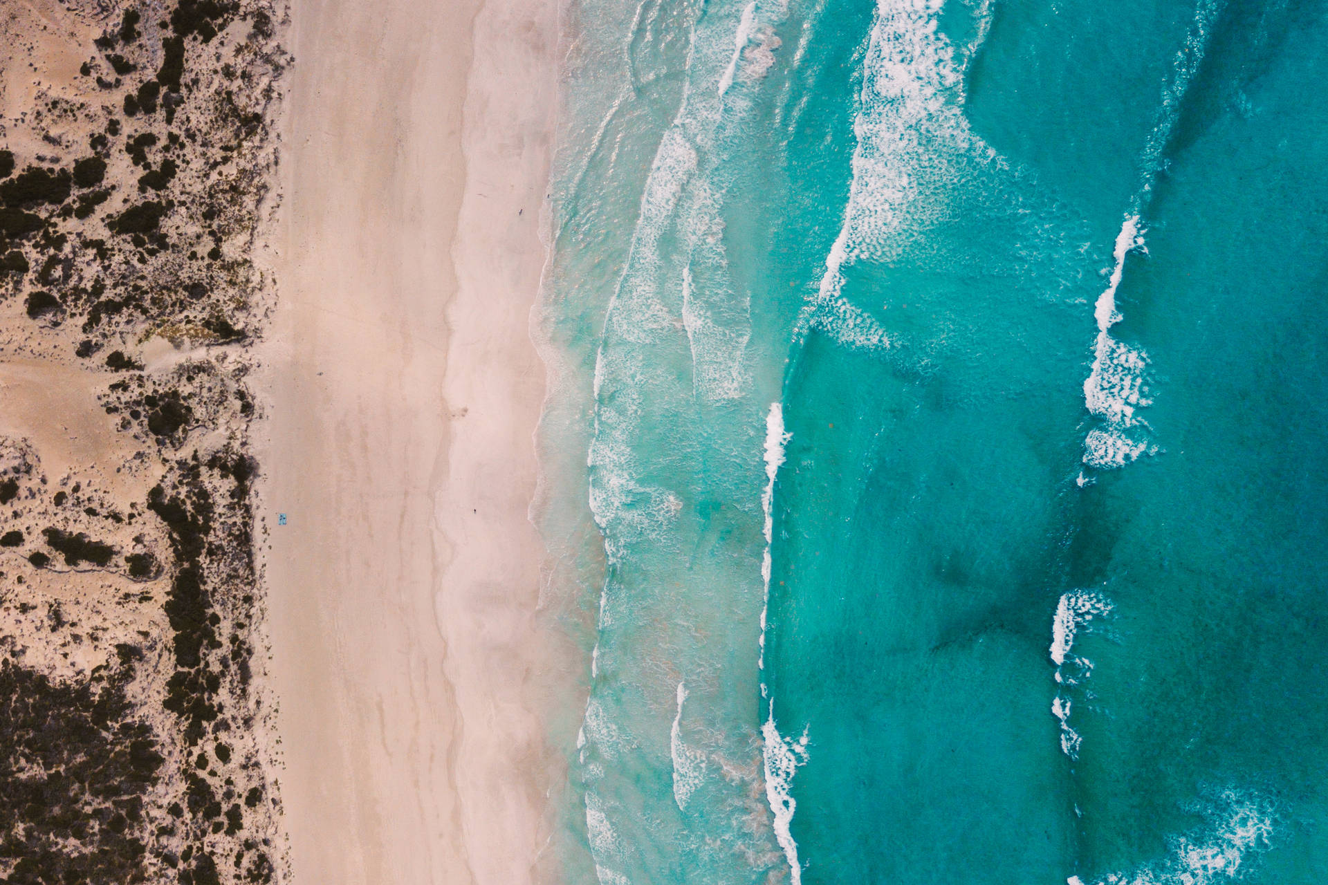 Aerial View Pristine Australia Beach