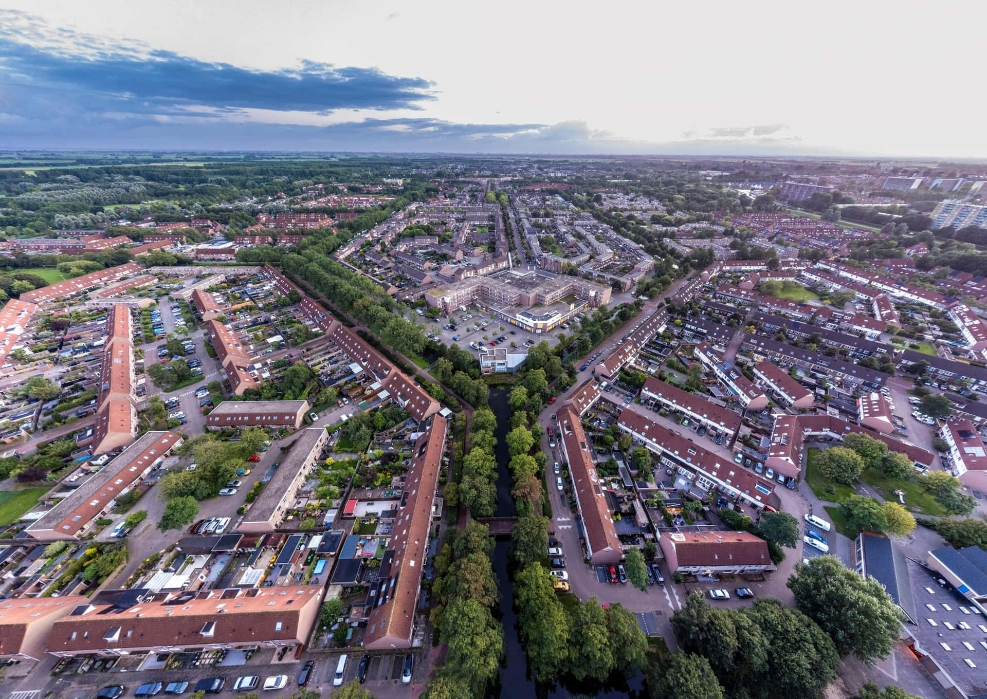 Vue Aérienne De Purmerend Aux Pays-bas Fond d'écran