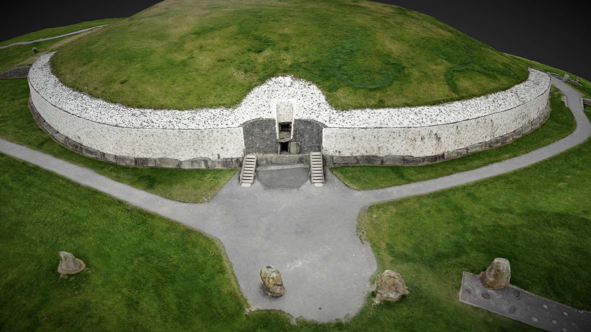 Vistaaérea Do Patrimônio Mundial Newgrange. Papel de Parede