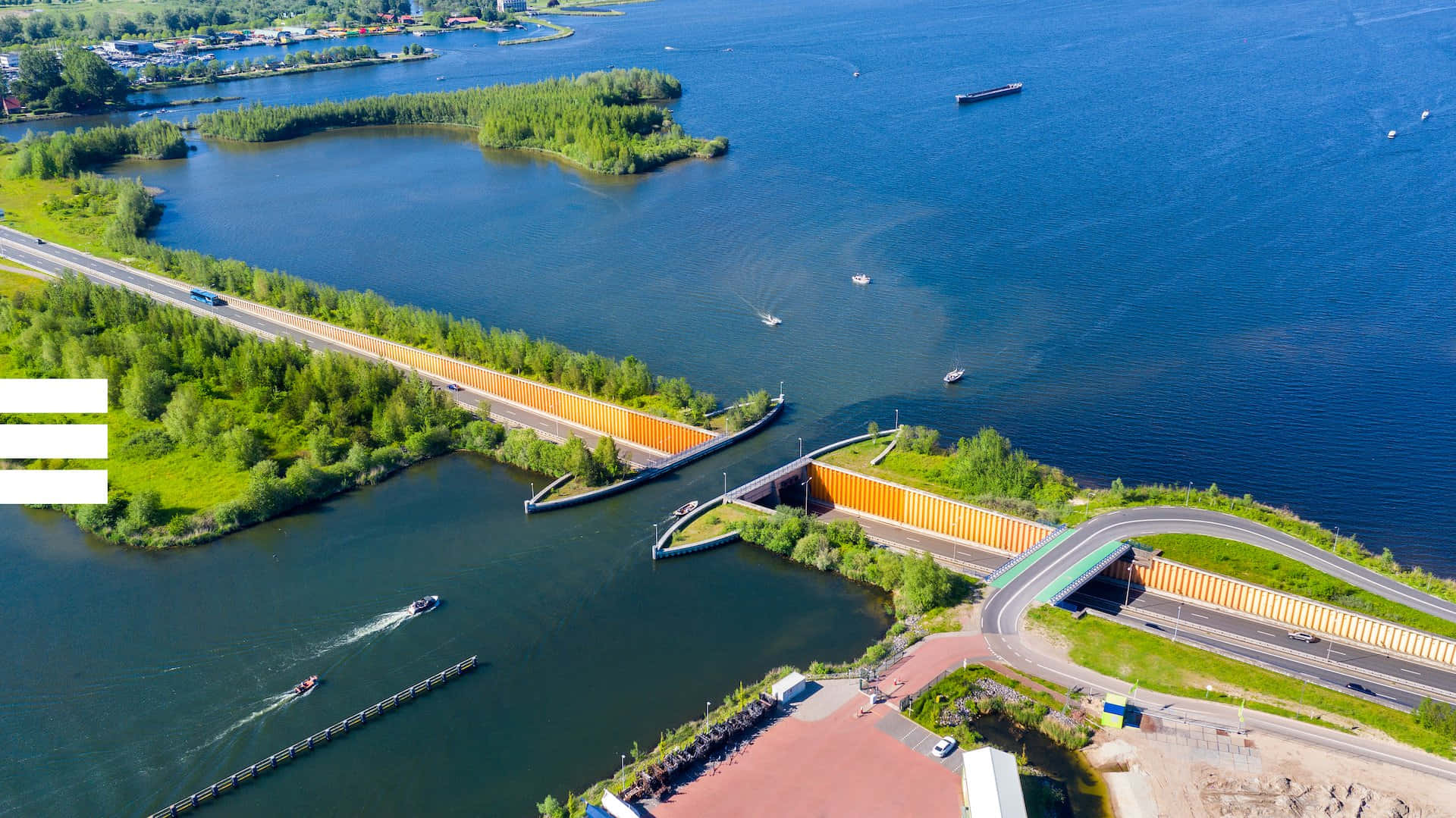 Aerial Viewof Bridgeand Waterways Hengelo Wallpaper