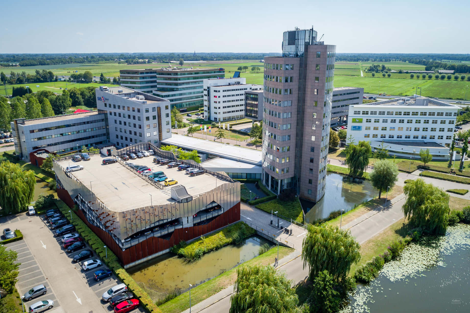 Luftbilde Av Moderne Bygninger I S Hertogenbosch Bakgrunnsbildet