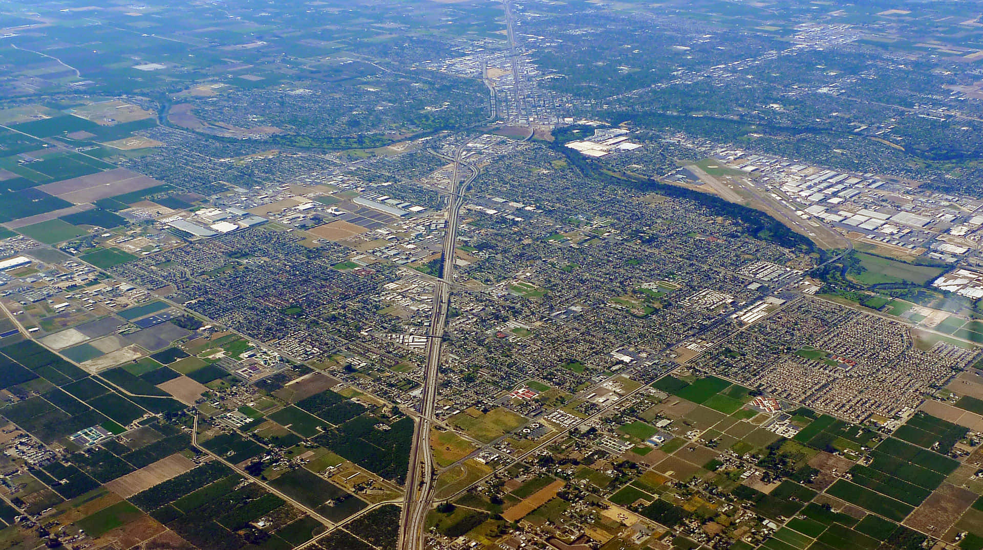 Aerial Viewof Modesto California Wallpaper