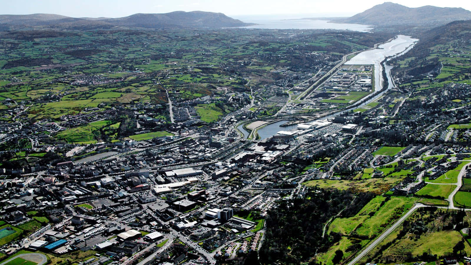 Download Aerial Viewof Newry Northern Ireland Wallpaper | Wallpapers.com