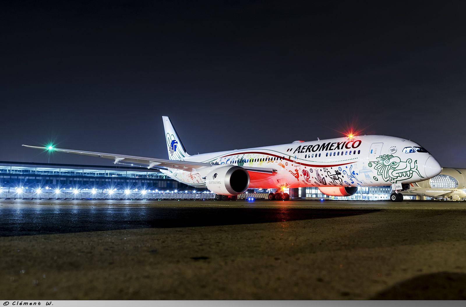 Aeromexicoboeing 787-9 Dreamliner Marknivåskott. Wallpaper
