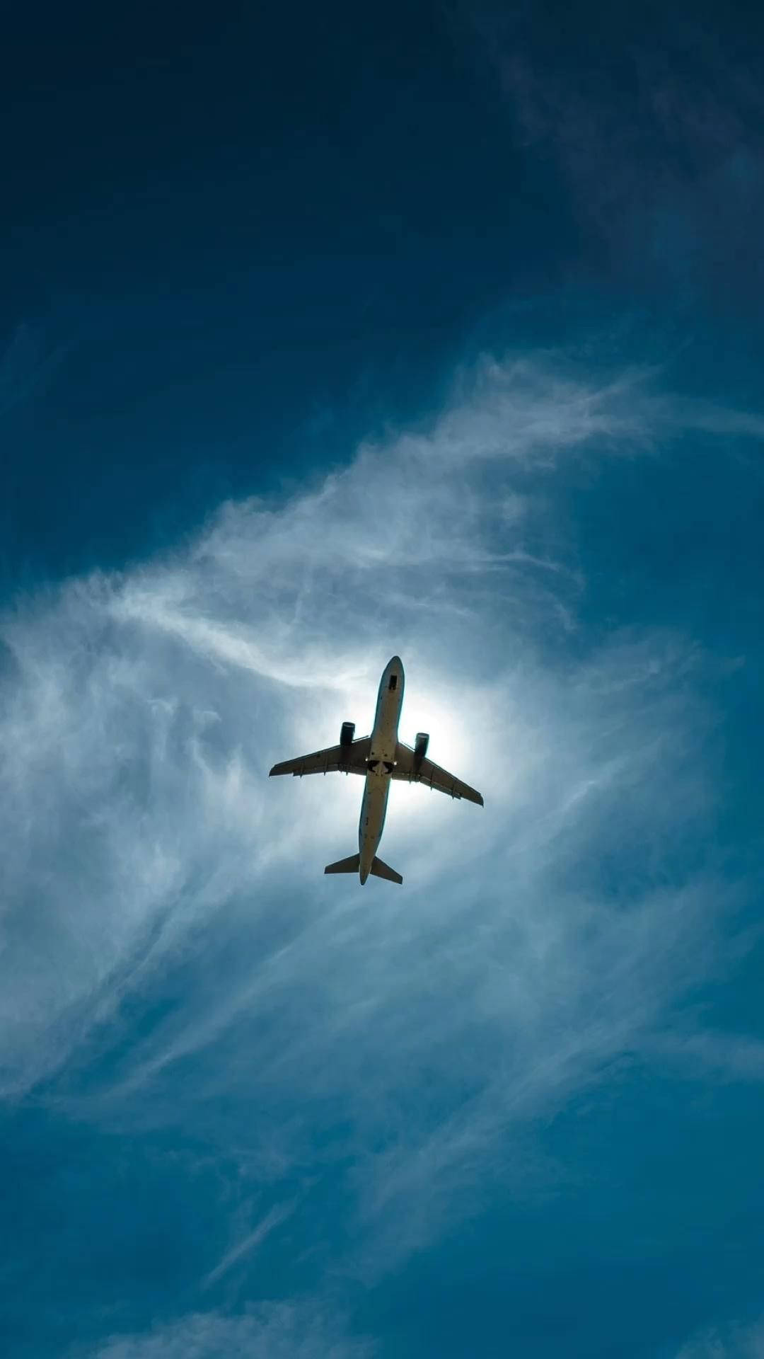 Aeroplane Hazy Blue Sky Picture