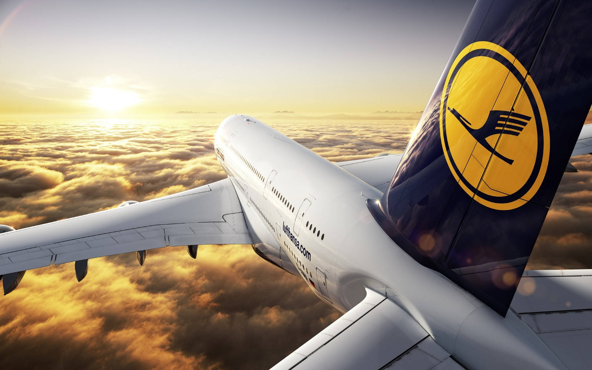 Flyv Lufthansa Airline Wallpaper