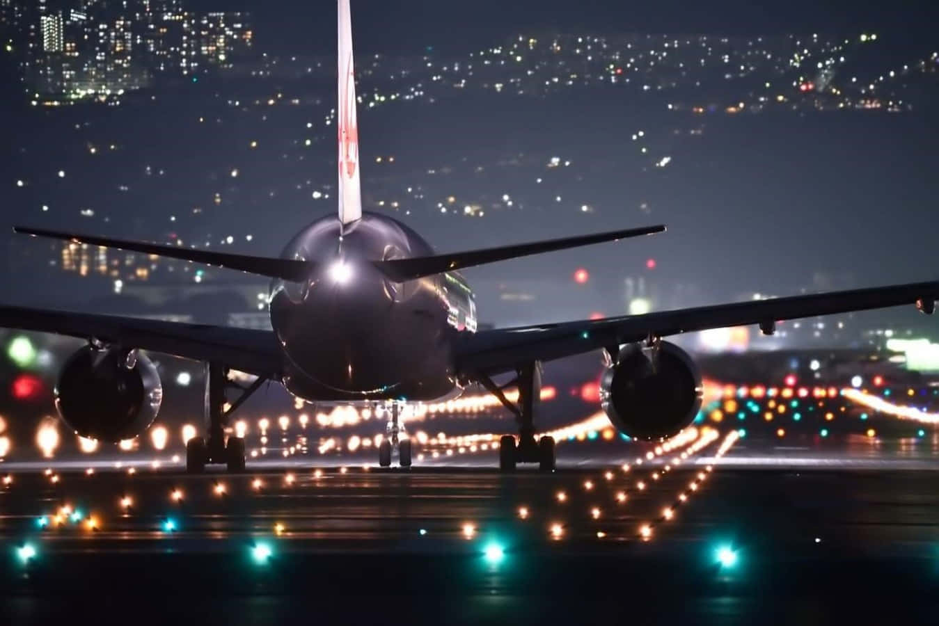Aeroplane In Night Pictures