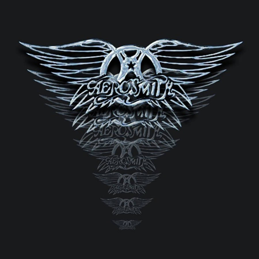Logoin Bianco E Nero Della Band Di Rock Aerosmith Sfondo
