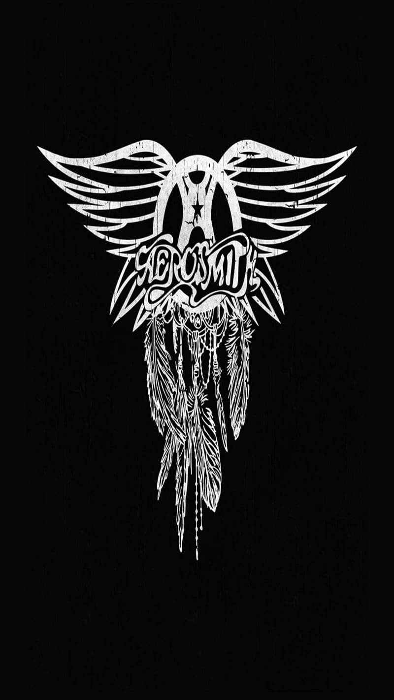 Aerosmithrock Band Schwarzes Logo. Wallpaper