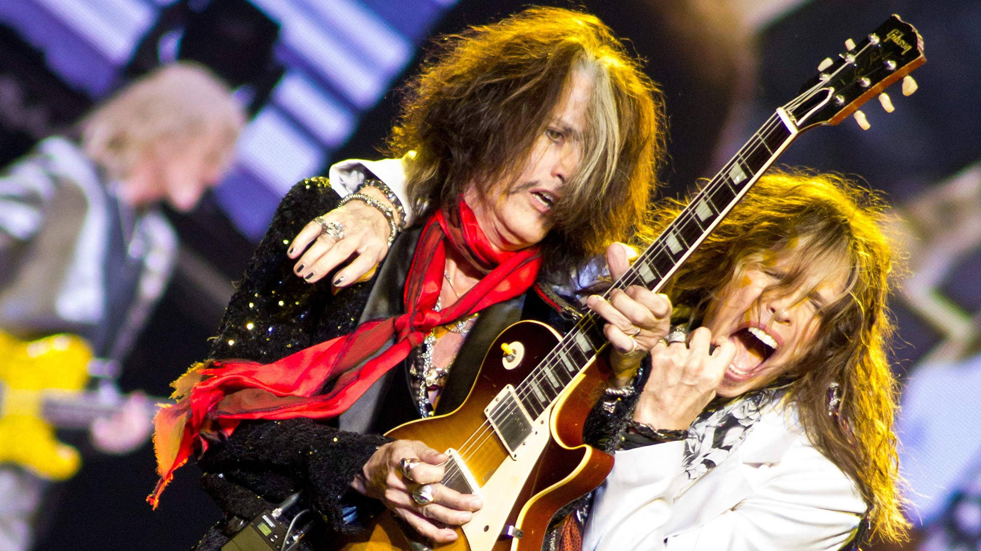 Aerosmithes Una Banda De Rock Liderada Por Joe Perry Y Steven Tyler. Son Conocidos Por Su Talento En La Guitarra. Fondo de pantalla