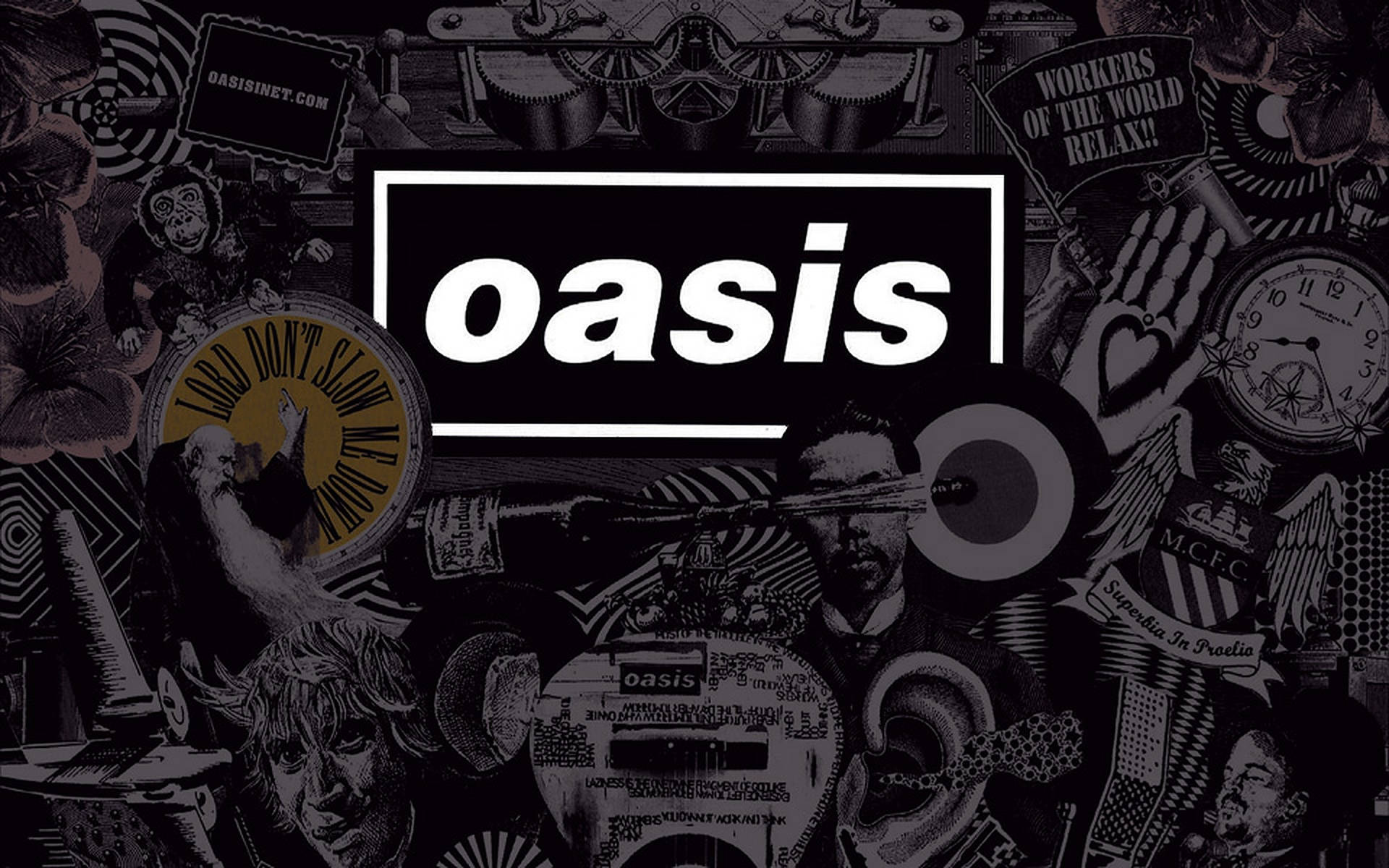 Æstetisk Oasis Band Logo Wallpaper