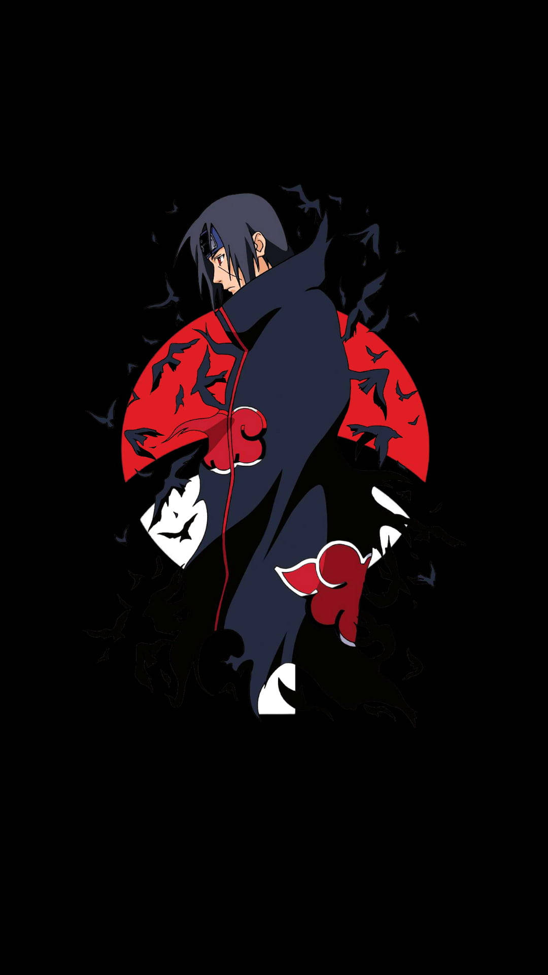 Æstetisk Sasuke For Minimalistisk Baggrund Wallpaper