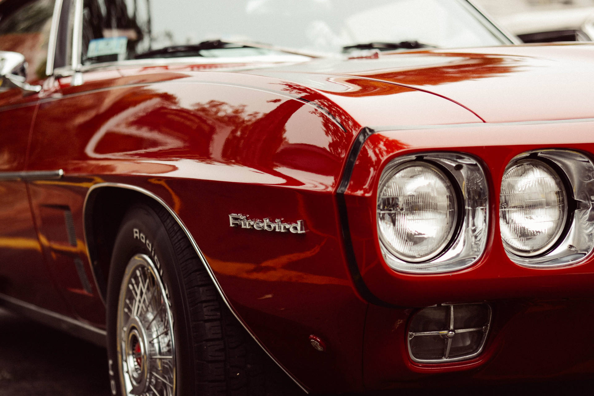 Aesthetic 4k Car Red Pontiac Firebird Background