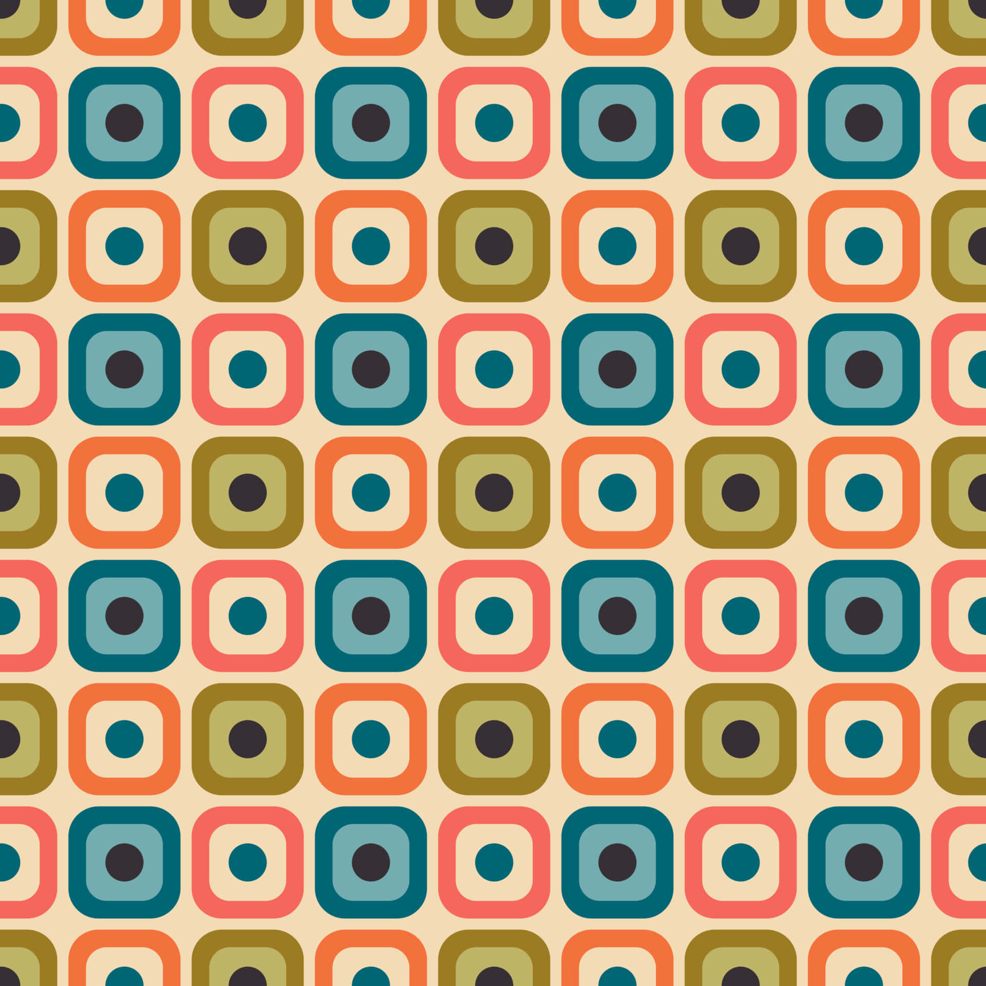 Seamless Square Aesthetic 70s Background For Desktop