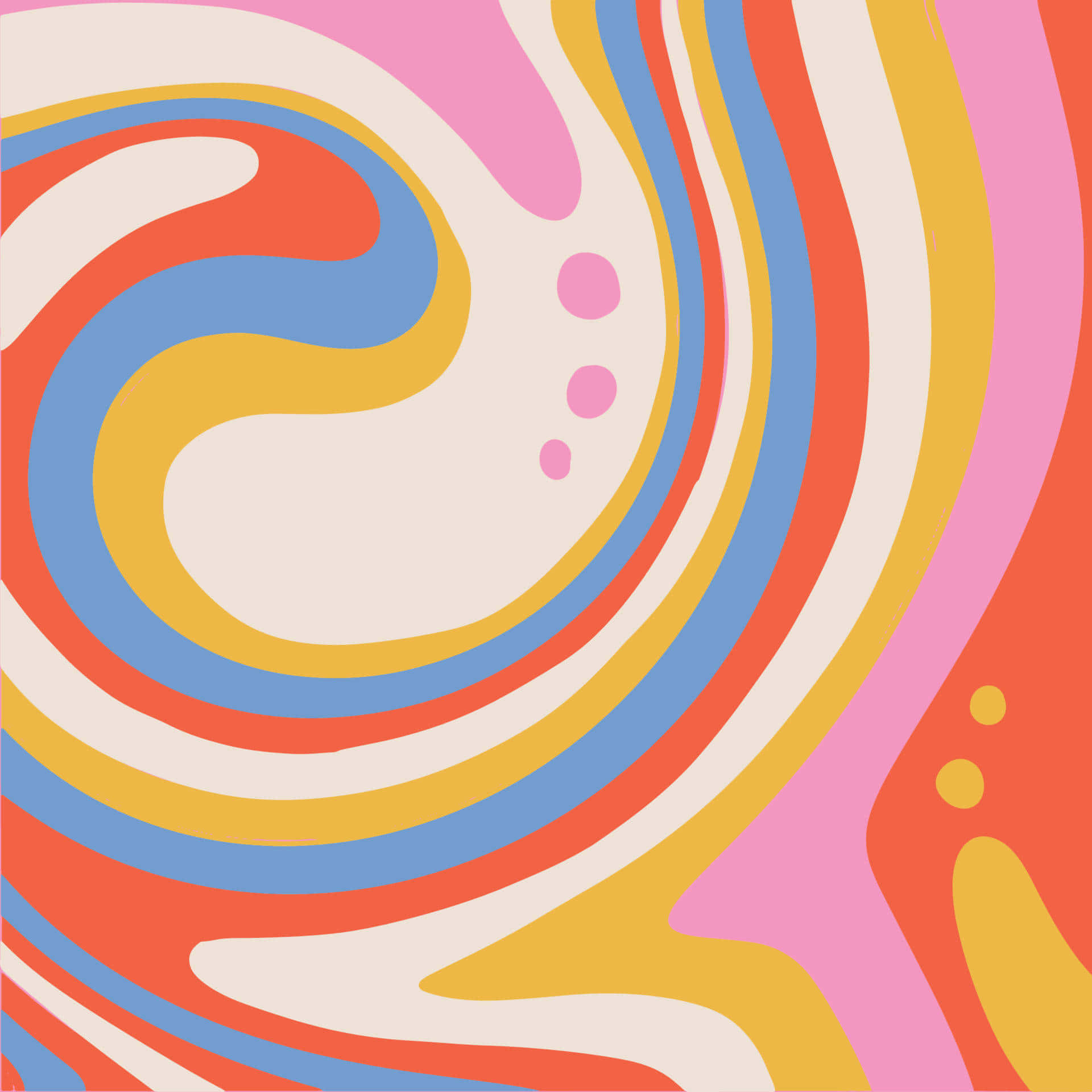 Colorful Art Aesthetic 70s Background For Desktop